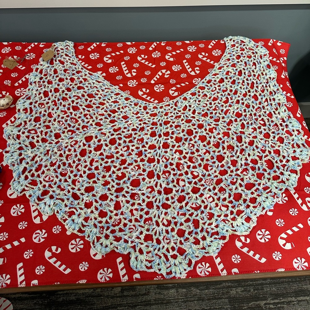 Crochet lace shawl